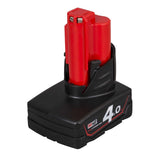 Milwaukee M12B4 12V 4.0Ah Li-Ion Battery