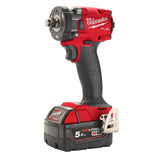 Milwaukee M18FIW2F12-502X M18 18V Fuel 1/2" Compact Impact Wrench & 2x 5.0Ah Batteries