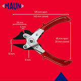 Maun 4960-140 Side Cutter Parallel Plier for Hard Wire Comfort Grips 140 mm