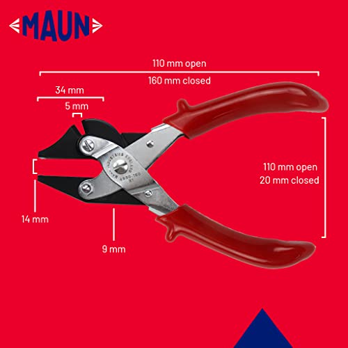 Maun 4960-160 Side Cutter Parallel Plier for Hard Wire Comfort Grips 160 mm